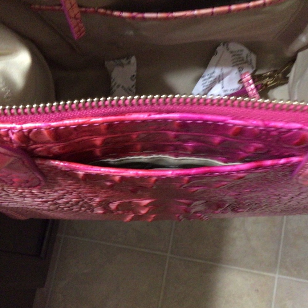 Leather Brahmin Tri-Color Caroline tote.
(Pink, Purple, Coral tones)

NWOT - Picture 15 of 16